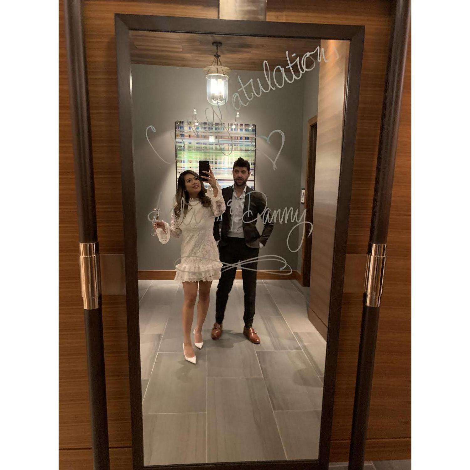 February 2020: our engagement party!