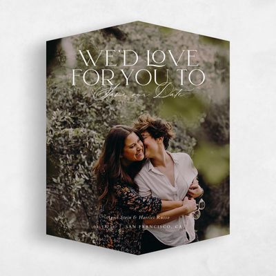 White Diamond Wedding Save the Date - Grayson Photo