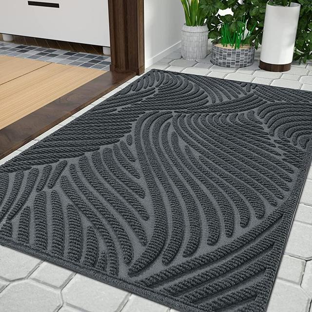 Heavy Duty Entrance Doormat Outdoor Entryway Welcome Mat Fade Resistant  Washable