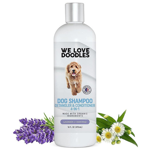 We Love Doodles - Dog Shampoo, Conditioner, and Detangler - Best Shampoo for Goldendoodles and Doodles - Dog Shampoo for Puppies - Grooming, Organic Ingredients, Best Smelling, Made in USA (Lavender)