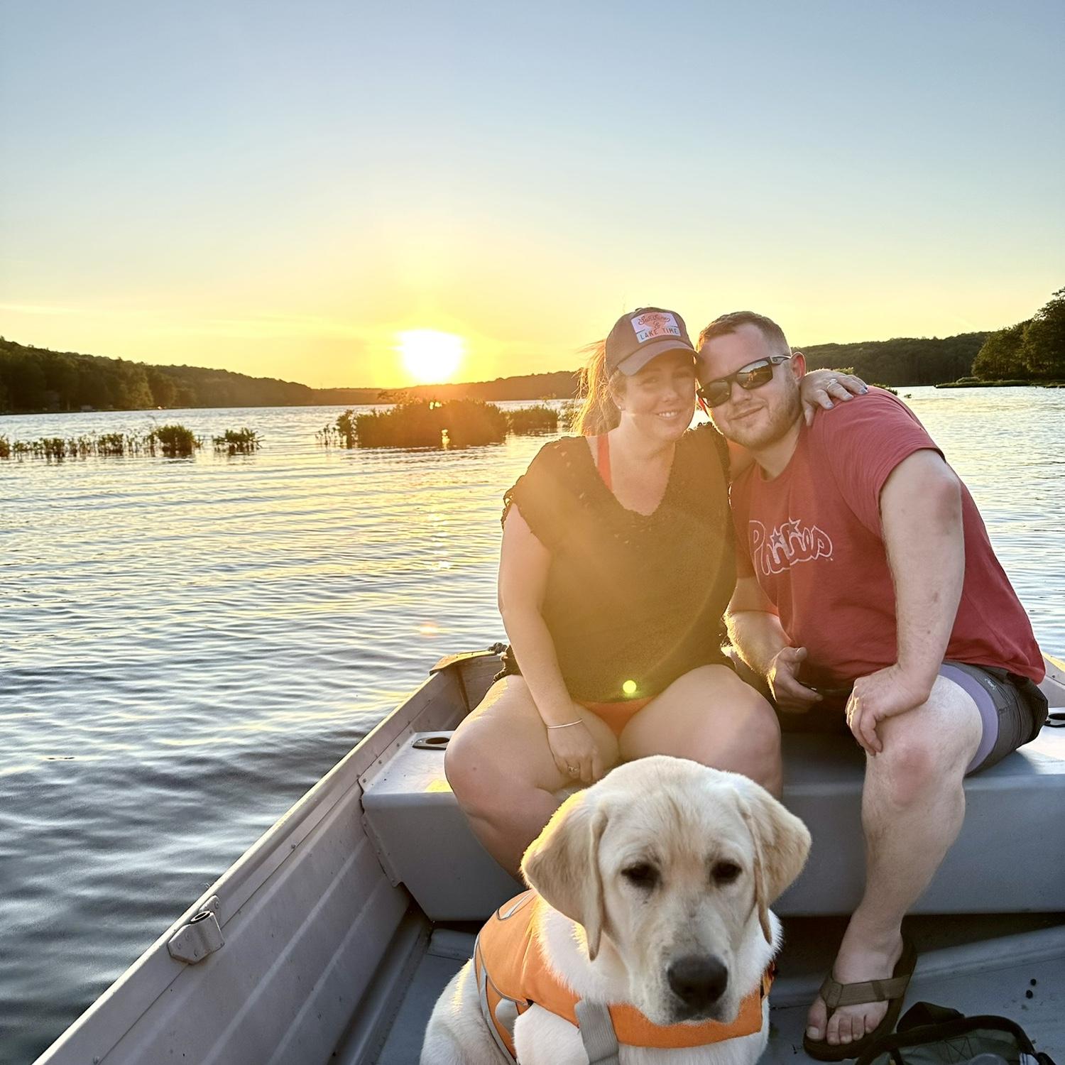Sunset at the lake house