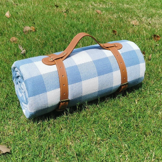 Campsuper 79”x79” Picnic Blanket Extra Large, Waterproof and Foldable Beach Blanket, 3-Layer Outdoor Blanket for 6 to 8 Adults, for Camping, Park, Beach, Grass, Indoors