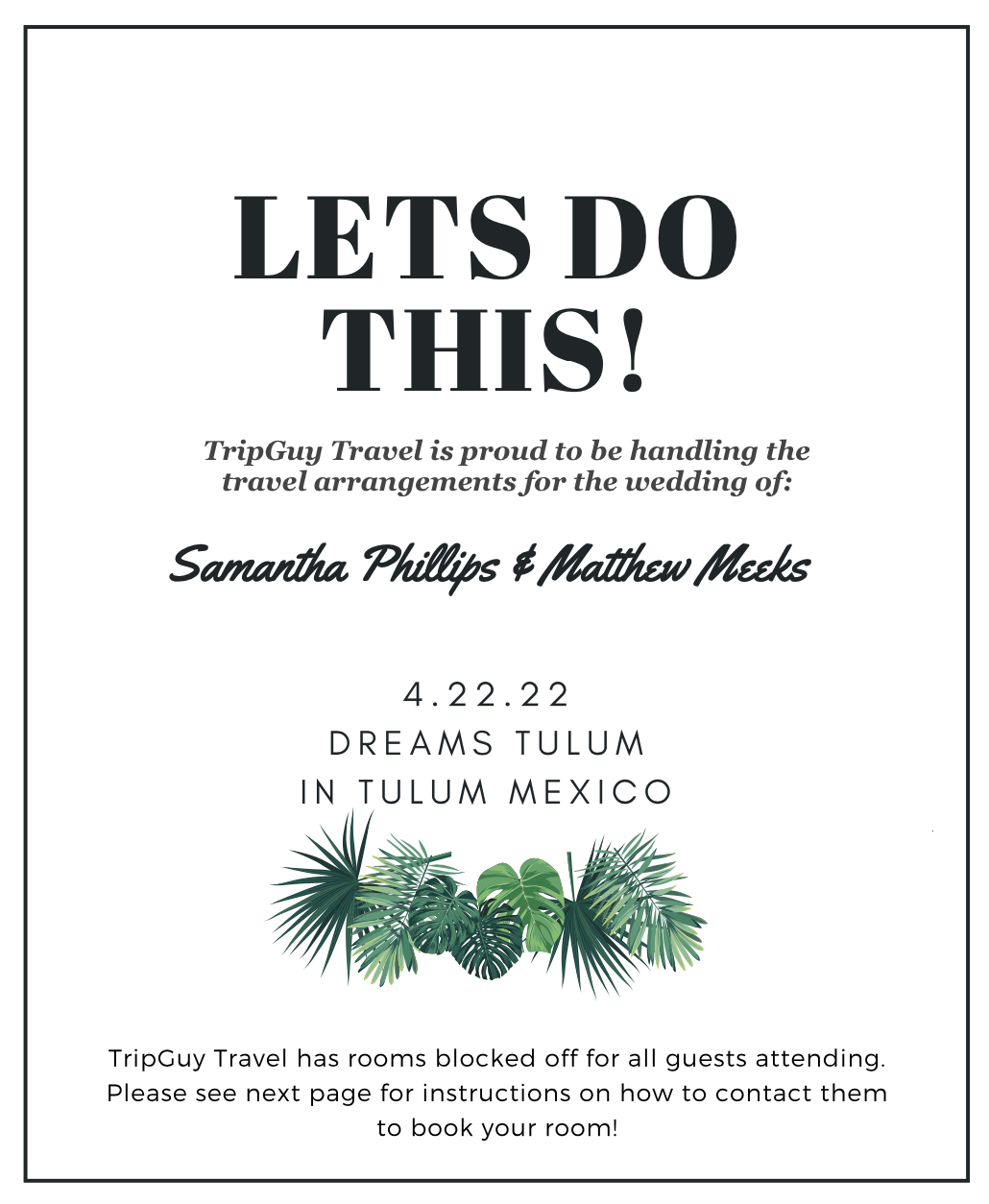 The Wedding Website of Samantha Phillips and Matthew Meeks
