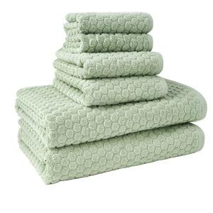 Beautiful by Drew Barrymore 6-piece Bathroom Towel Set Sage Green