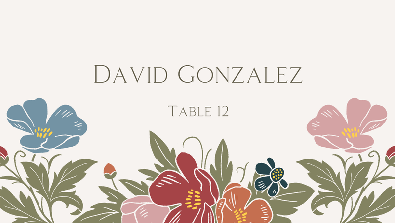 Glenarden | Currant Red | Zola Wedding Place Cards