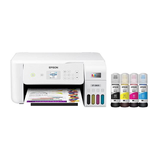 Epson EcoTank ET-2803 Wireless Color All-in-One Cartridge-Free Supertank Printer with Scan and Copy