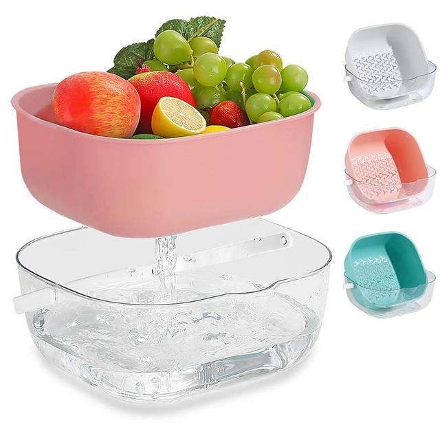 Berglander Multiuse Colander, Can Be Use to Wash Fruit, Vagetable, Potato. Can Be as A Fruit Bowl, A Strainer for Pasta, Noodles, Rice and Food, BPA Free(Pink)