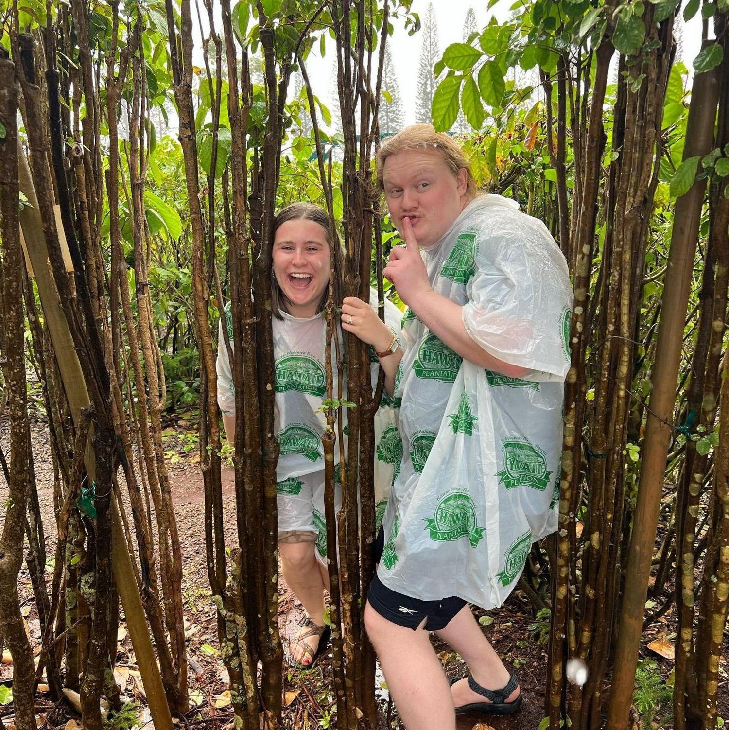 Right after we got engaged in Hawaii!