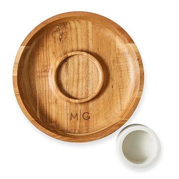 Wood and Marble Serving Set