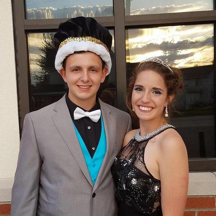 Senior prom, king and queen