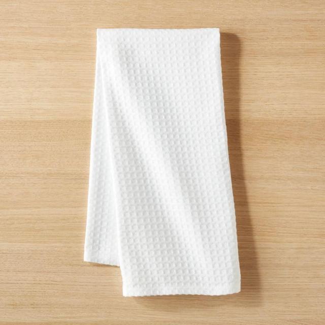Waffle Weave White Dish Towel