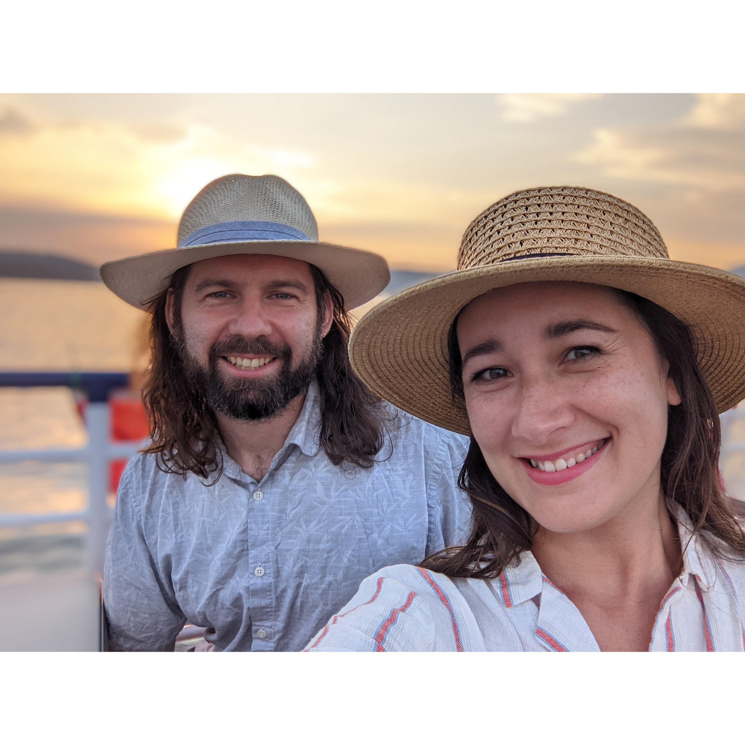 On a sunset boat cruise in McCall, Idaho.