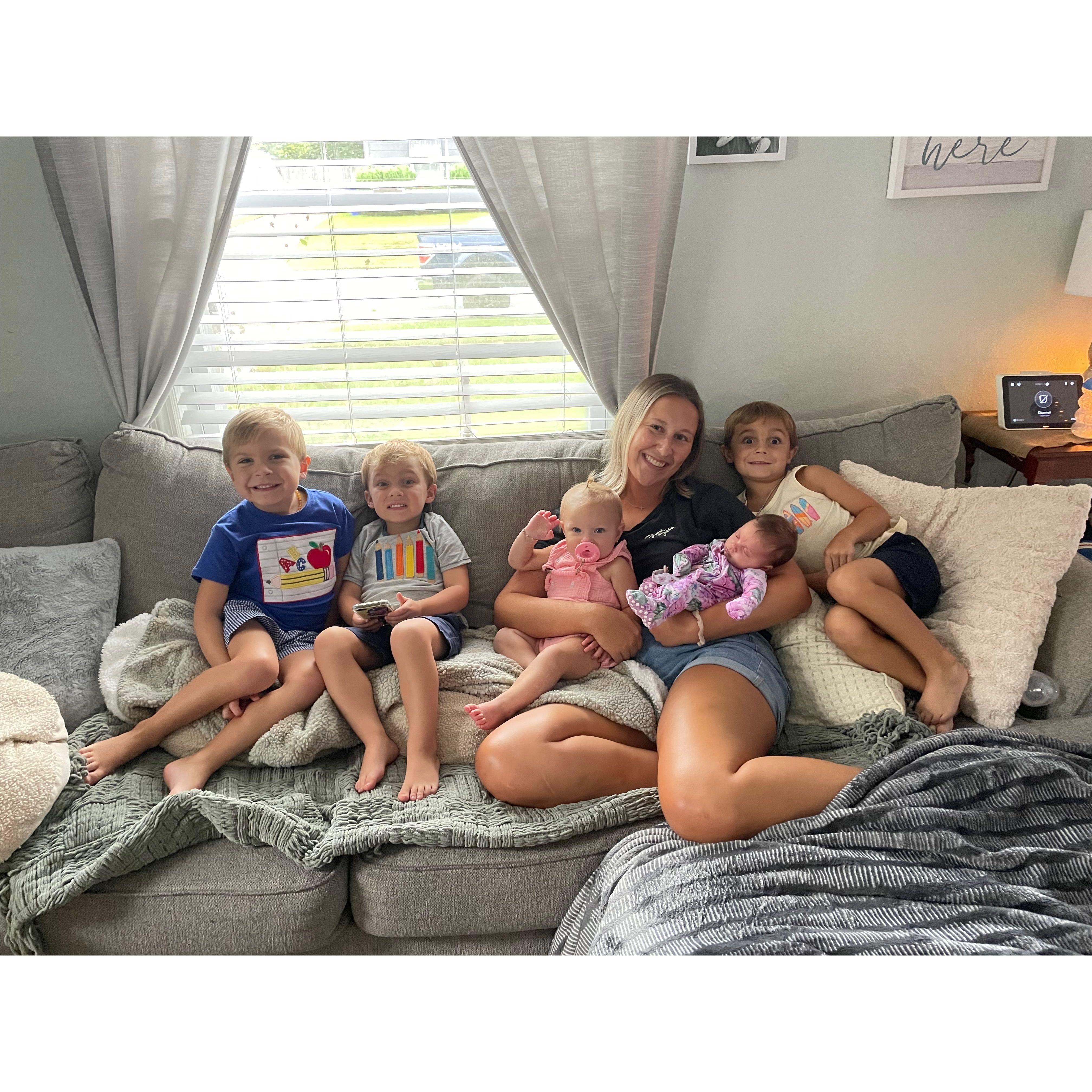 Amanda's first time meeting the kiddos