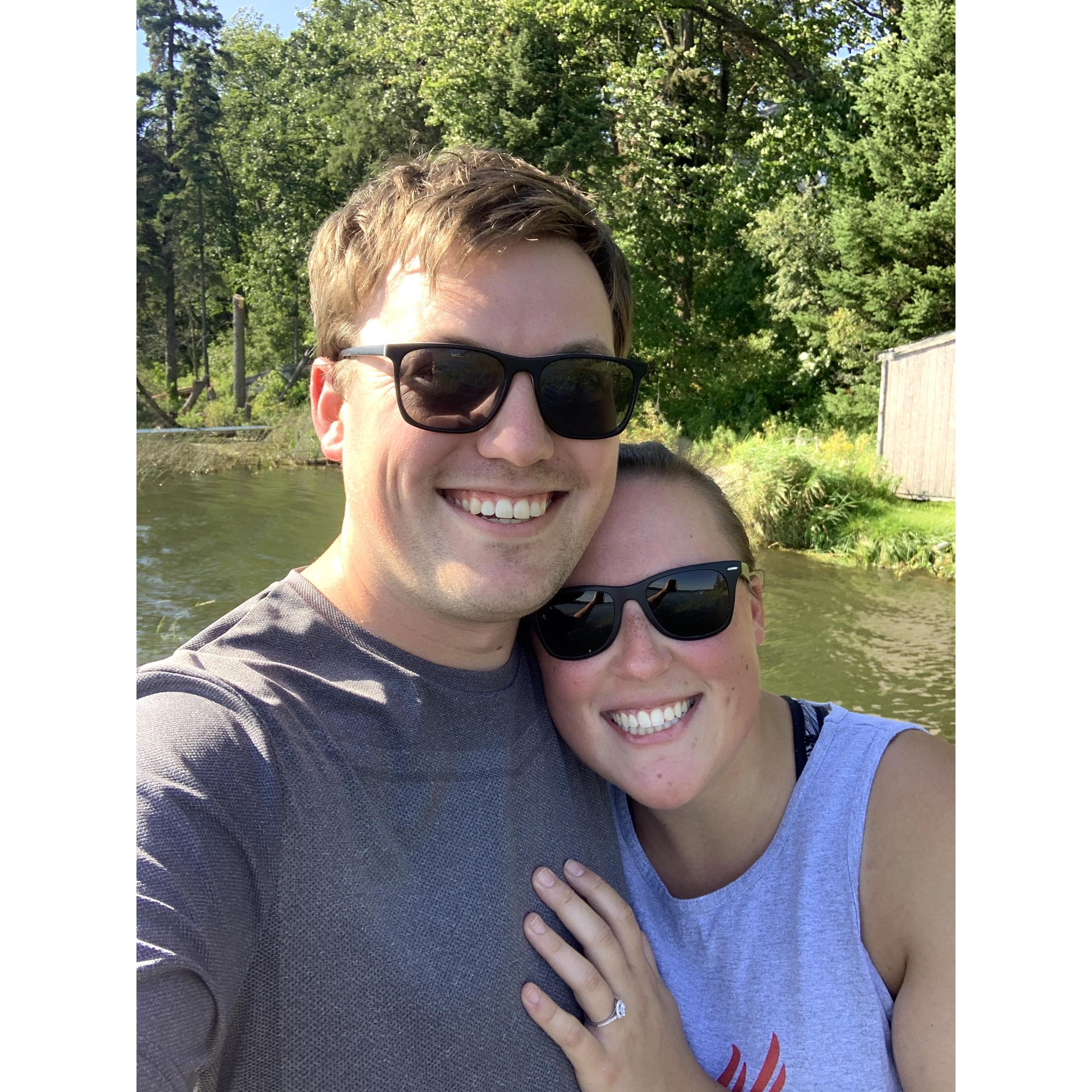 Moments after Pete proposed!!