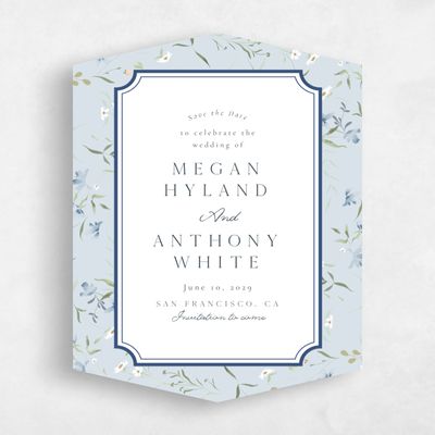 Blue Diamond Wedding Save the Date - Vasara Portrait