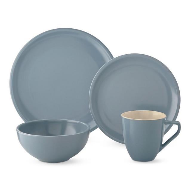 Le Creuset Matte Coupe 16-Piece Set with Cereal Bowl, Mineral Blue