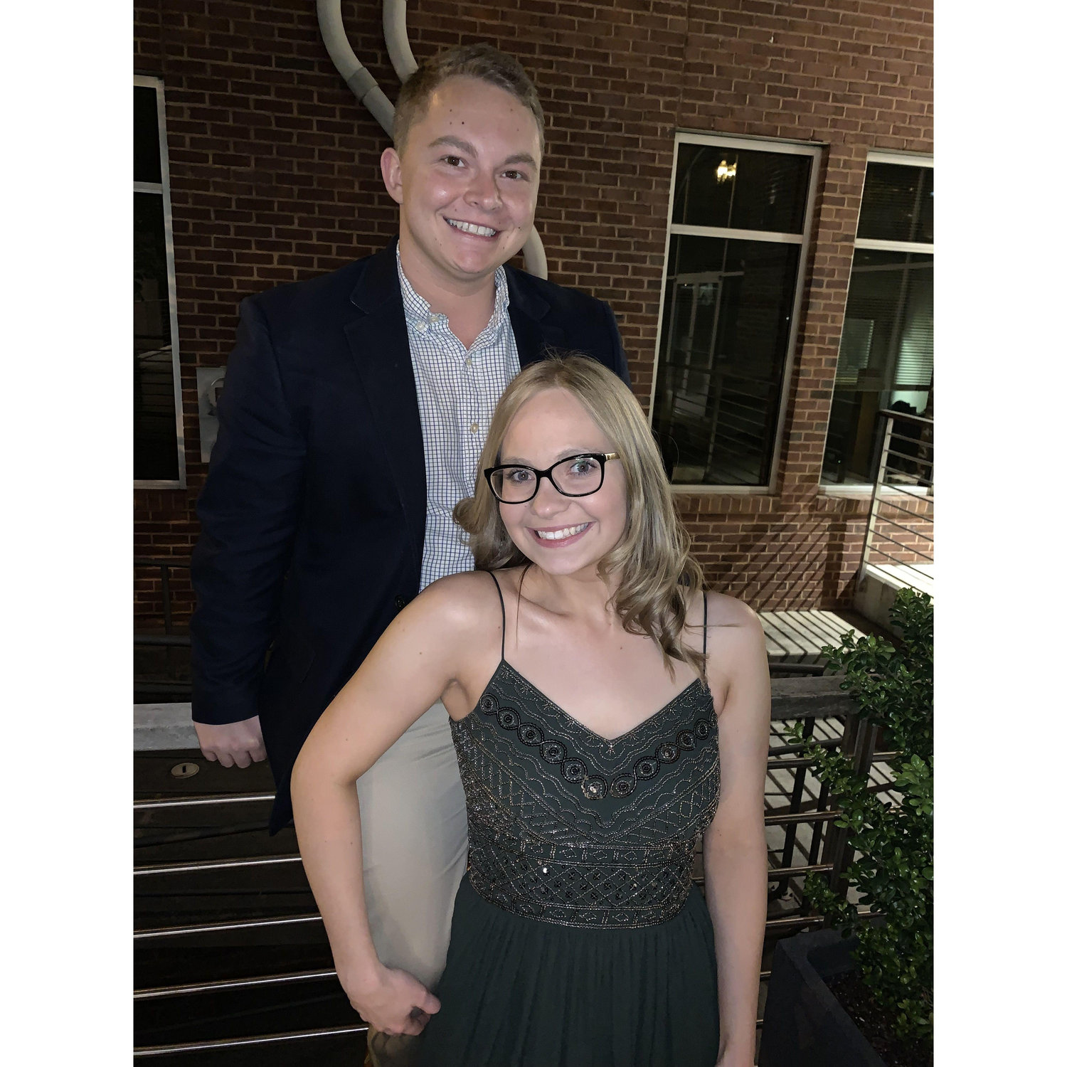 One of our first photos taken together at Julie's sorority formal in college
