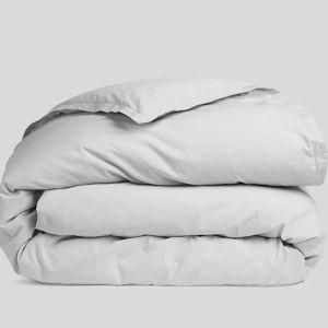 Percale Duvet Cover (Grey) - Queen