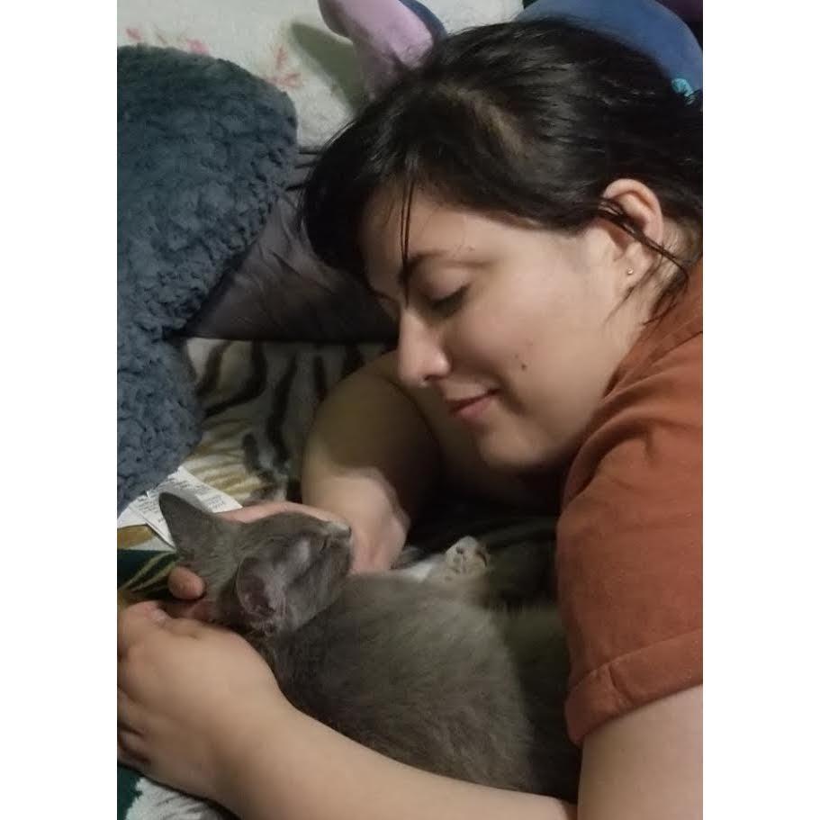Our first pet that we adopted together, our son Teemo.