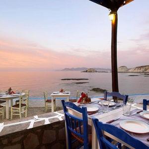 Dinner in Milos, Greece for Honeymoon