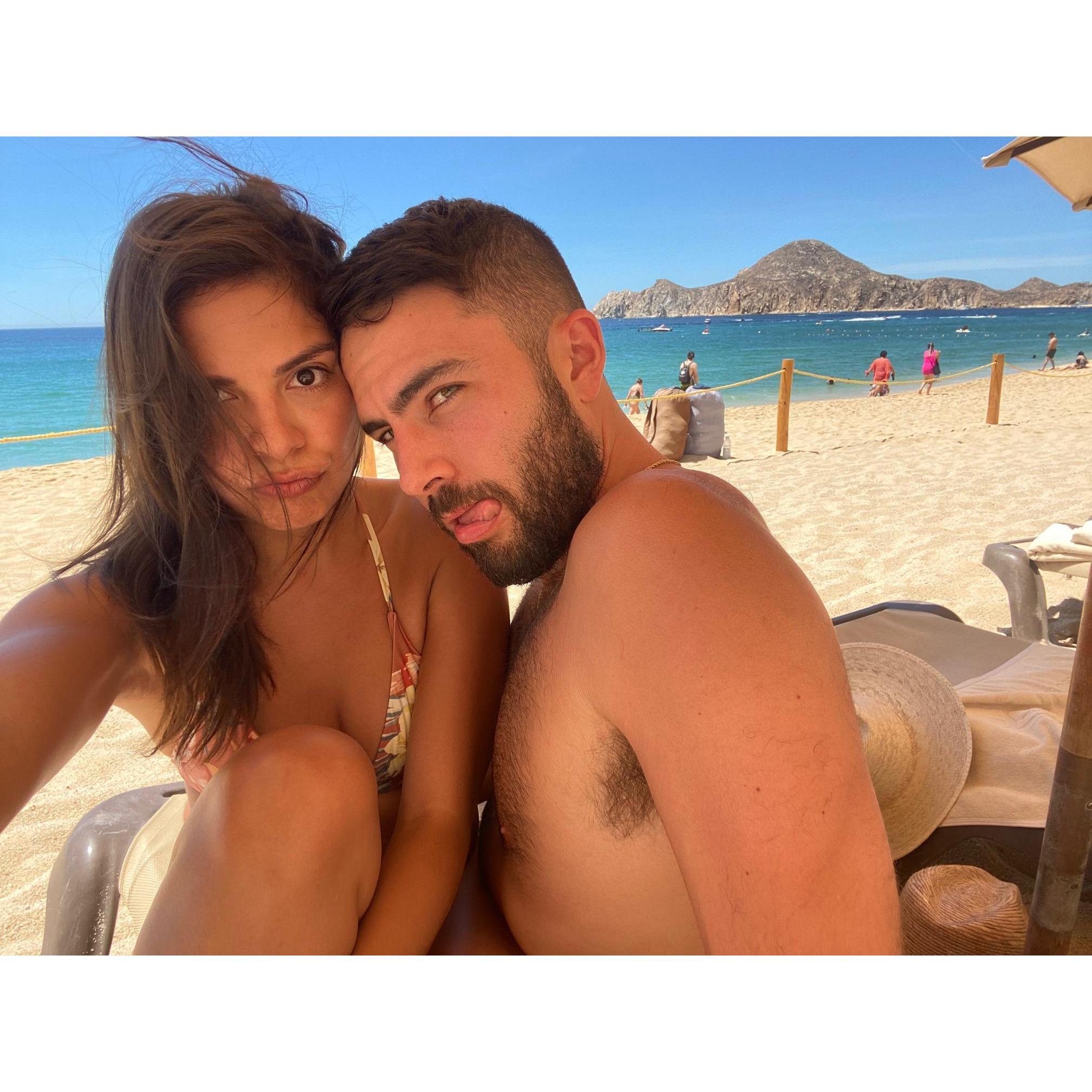 Doing our best Zoolander while hangin on the beach in Cabo