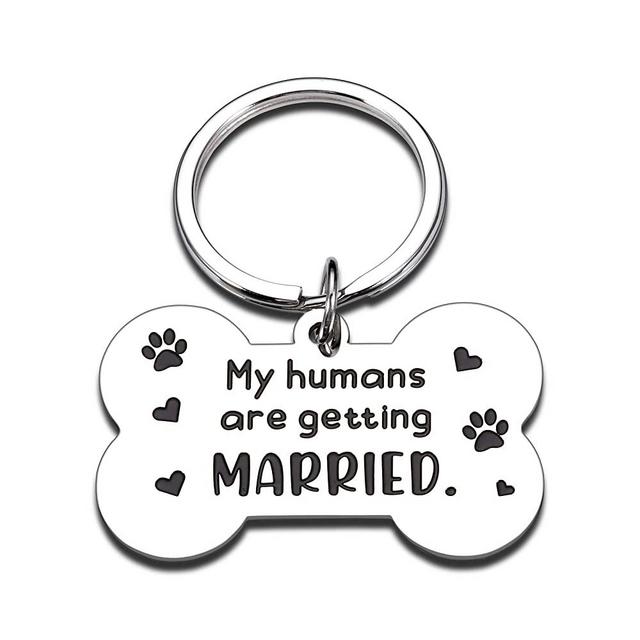 Dog Tag for Wedding Pet Dogs My Humans are Getting Married Valentines Engagement Announcement Bridal Shower Gifts for Couples Dog Lovers Owners Bride to be Pet Accessories for Cat Dog Dad Mom Gift