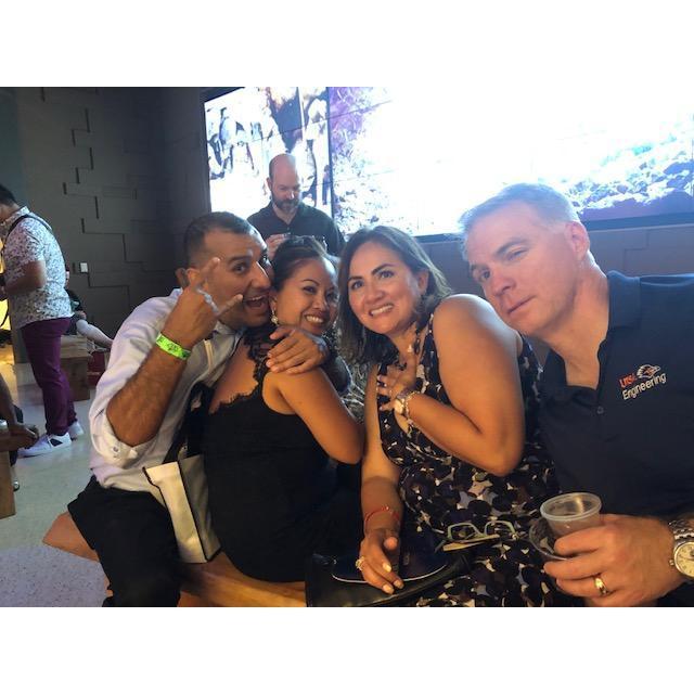 Tim and Pik at Whiskey Business event with family.