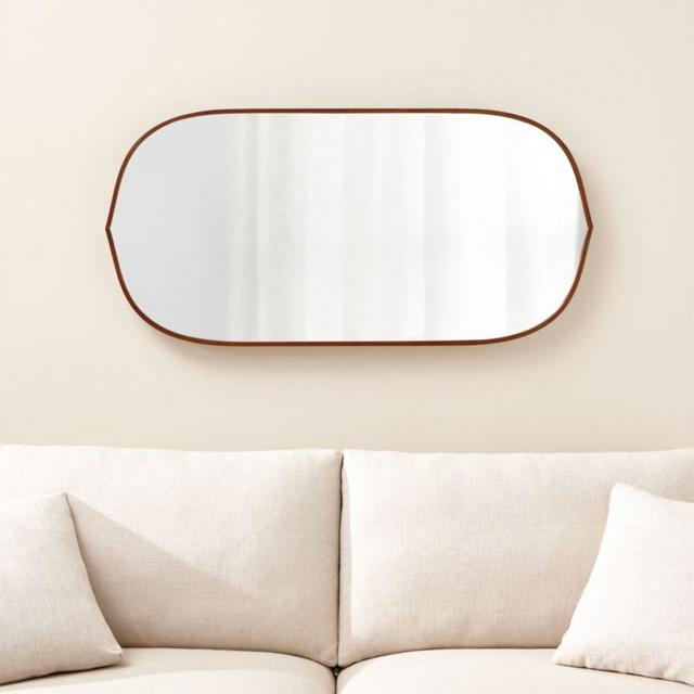 Penarth Walnut Oval Wall Mirror