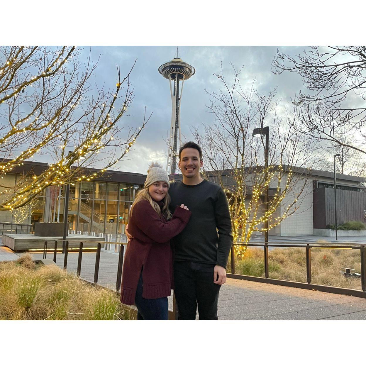 Exploring Seattle the night before Dominique went back home