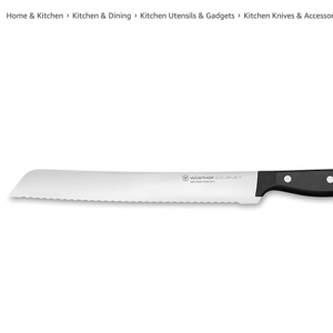 WÜSTHOF Gourmet 9" Bread Knife, Black