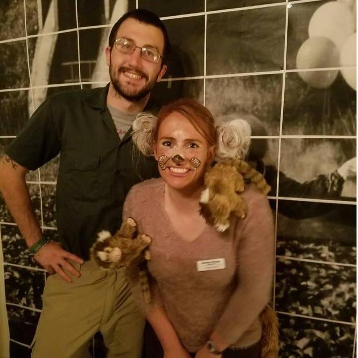 Our first Halloween (2017) as a marmoset and a zookeeper