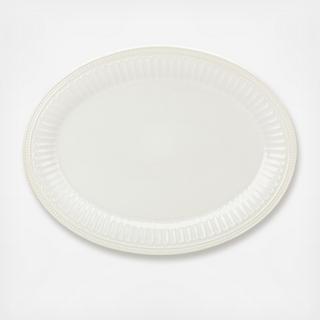 French Perle Groove Oval Serving Platter