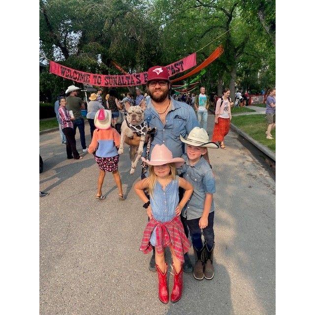 Tay's kids, Jack and Izzy, still enjoy hanging out with us. Izzy loves gymnastics, and Jack likes playing roller hockey.