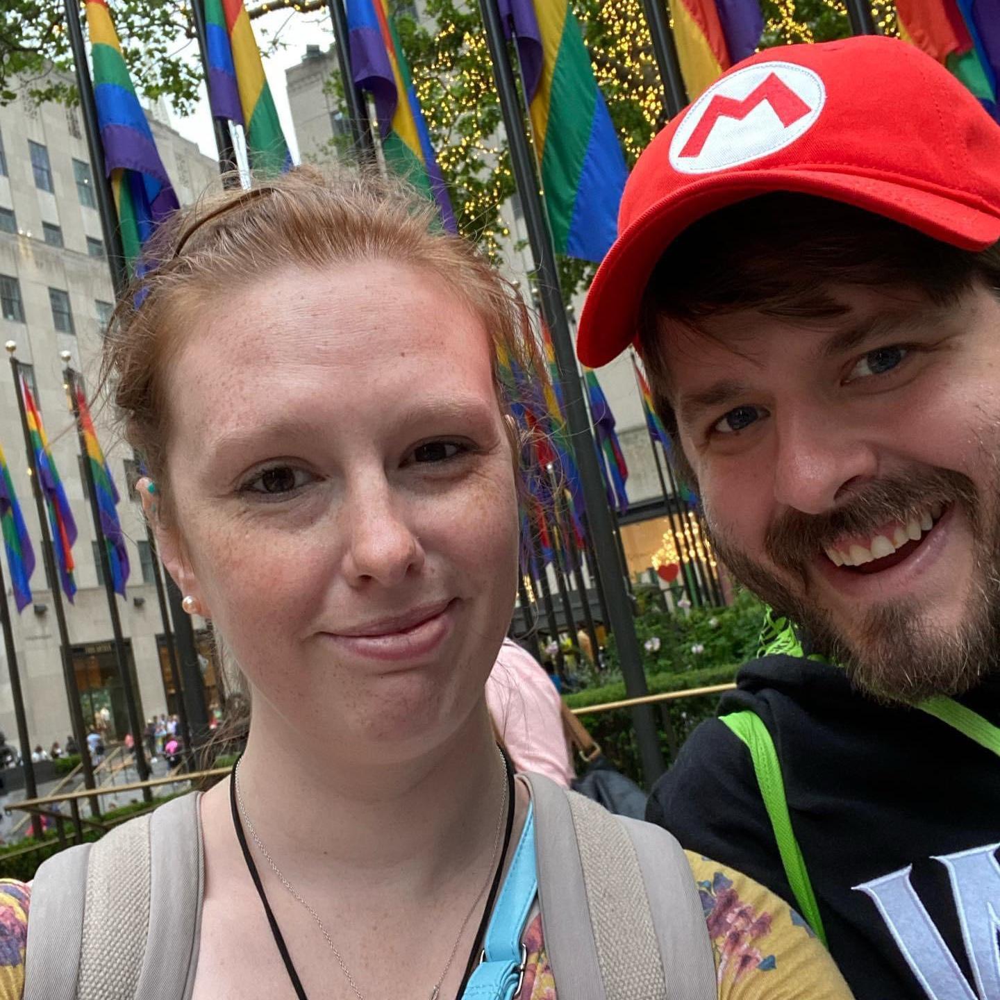 Outside the Rockefeller Center