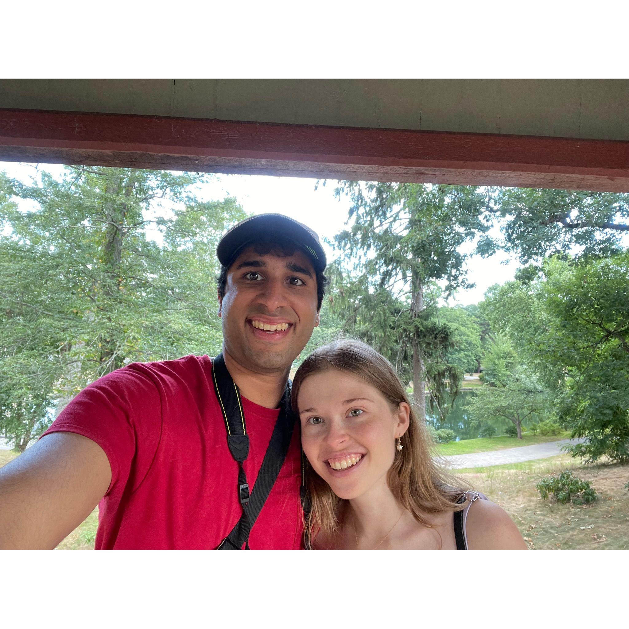 Unbeknownst to us, we first discovered our wedding venue and snapped a picture! We thought it would be a beautiful place to get married, and we can't wait to do just that! - August '21