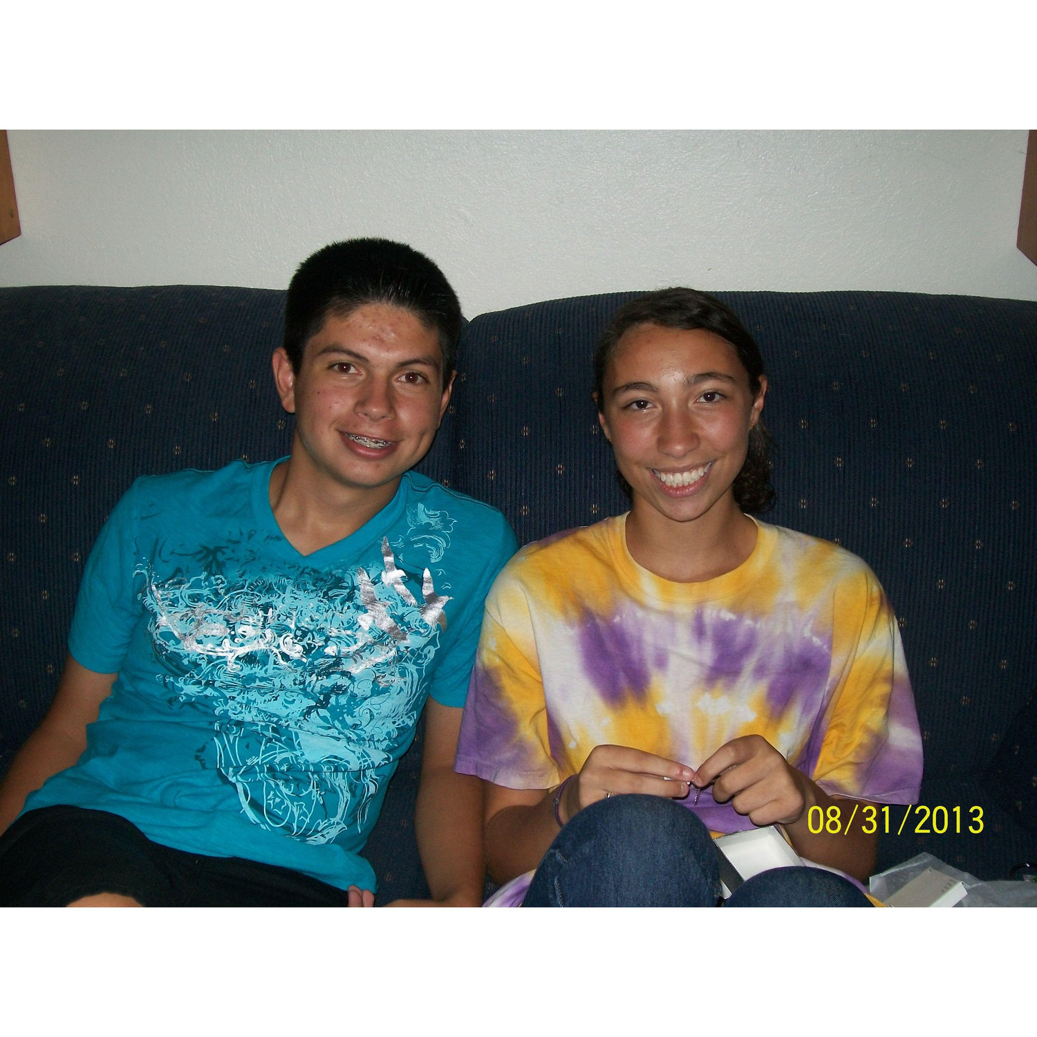 Our first anniversary back in high school.