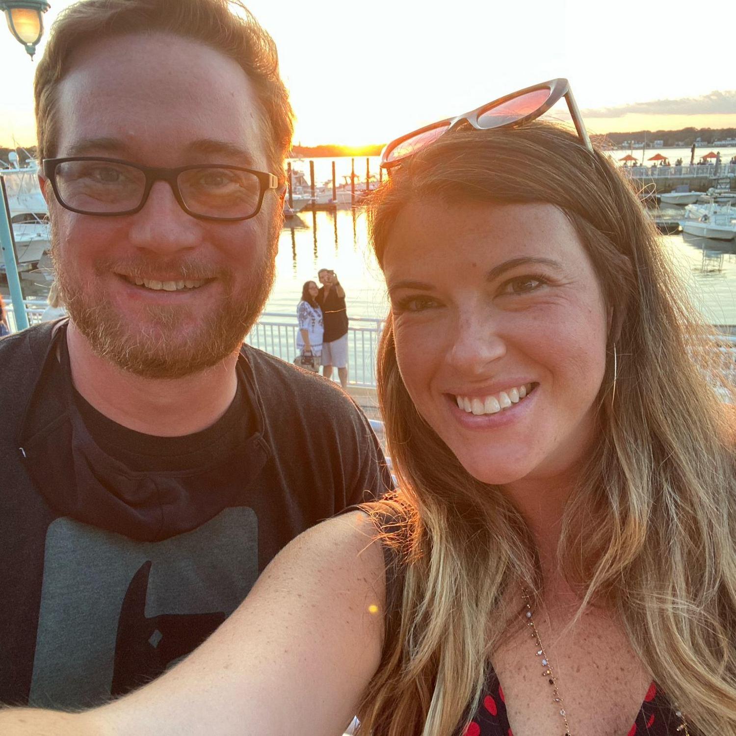 September, 2020: sunburnt and happy on our first trip away together