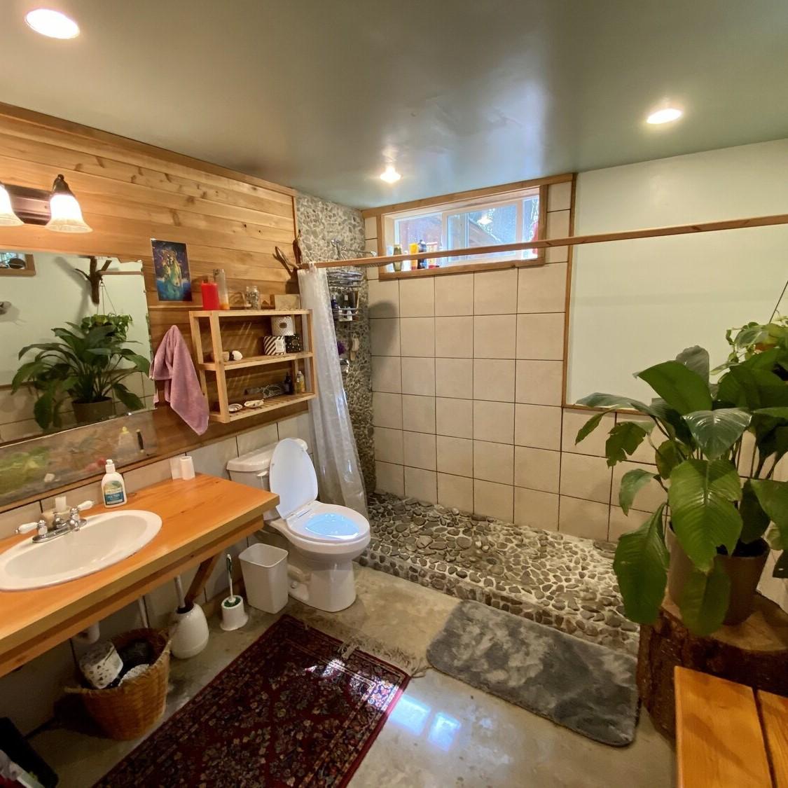 One of the communal bathroooms in the main lodge.