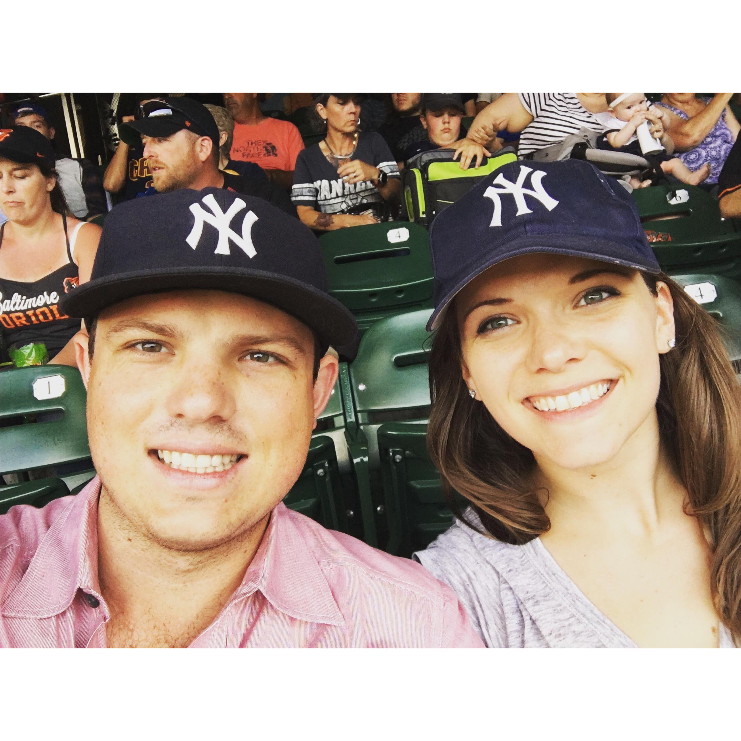 Kevin is a huge Yankees fan, we love going to baseball games in DC, Baltimore, and NY!