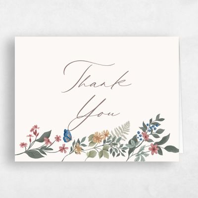Beige Wedding Thank You - Eglamore Landscape