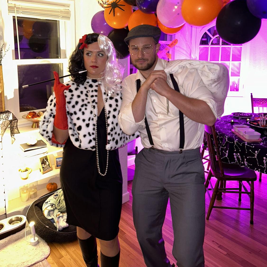 Cruella and the robber (Albie and Milo were Dalmatians)