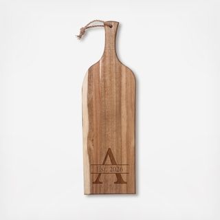 Est. 2026 Monogramed Artisan Acacia Charcuterie Board