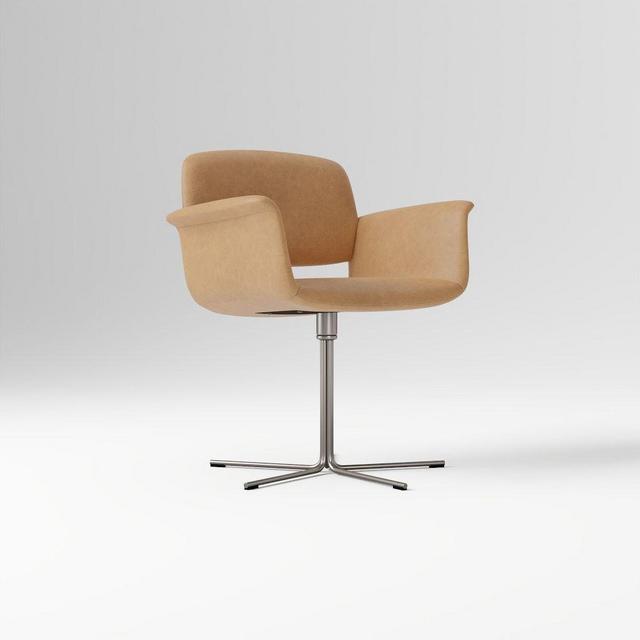 Nelson Office Chair, Ludlow Leather, Cumin, Burnished Bronze