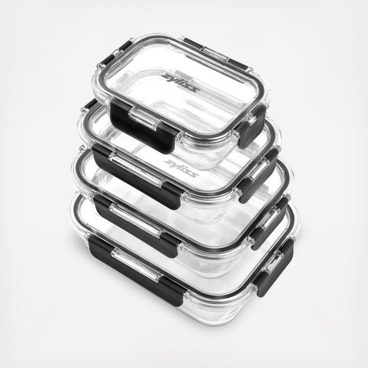 Zyliss, 4-Piece Glass Storage Container Set | Zola