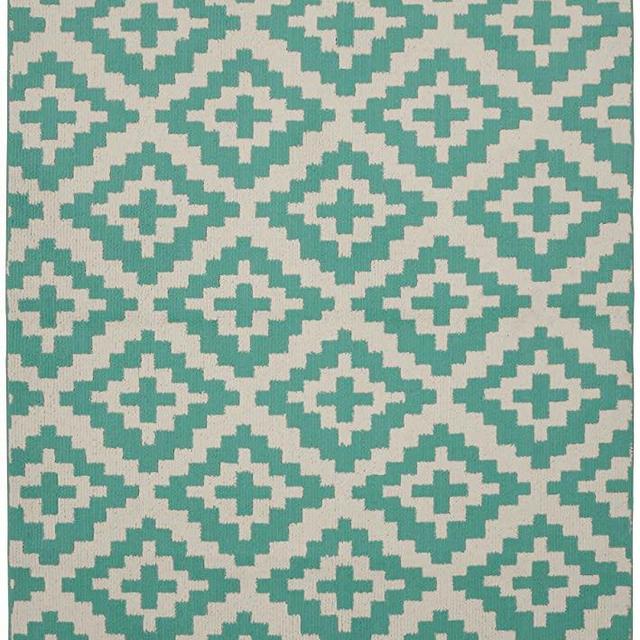 Garland Rug Southwest Area Rug, 5 x 7, Teal/Ivory