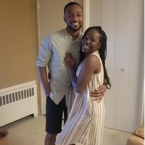 Visiting with family for the first time as an newly engaged couple.