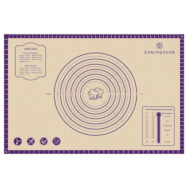Baking Mat, 24" x36" Silicone Extra Large Non Stick Baking Sheet Mat with Measurement Non-slip Dough Rolling Mat,Reusable Food Grade Silicone Counter Mat for Making Cookies,Macarons,Bread and Pastry