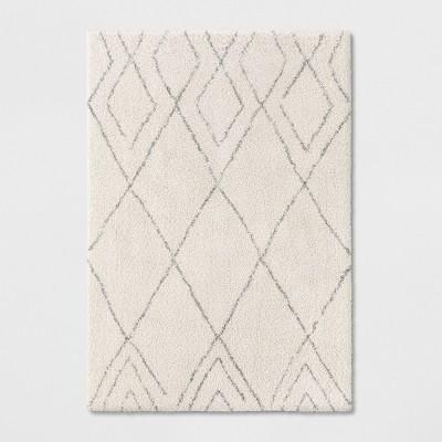 7'X10' Diamond Woven Area Rugs Cream - Project 62™