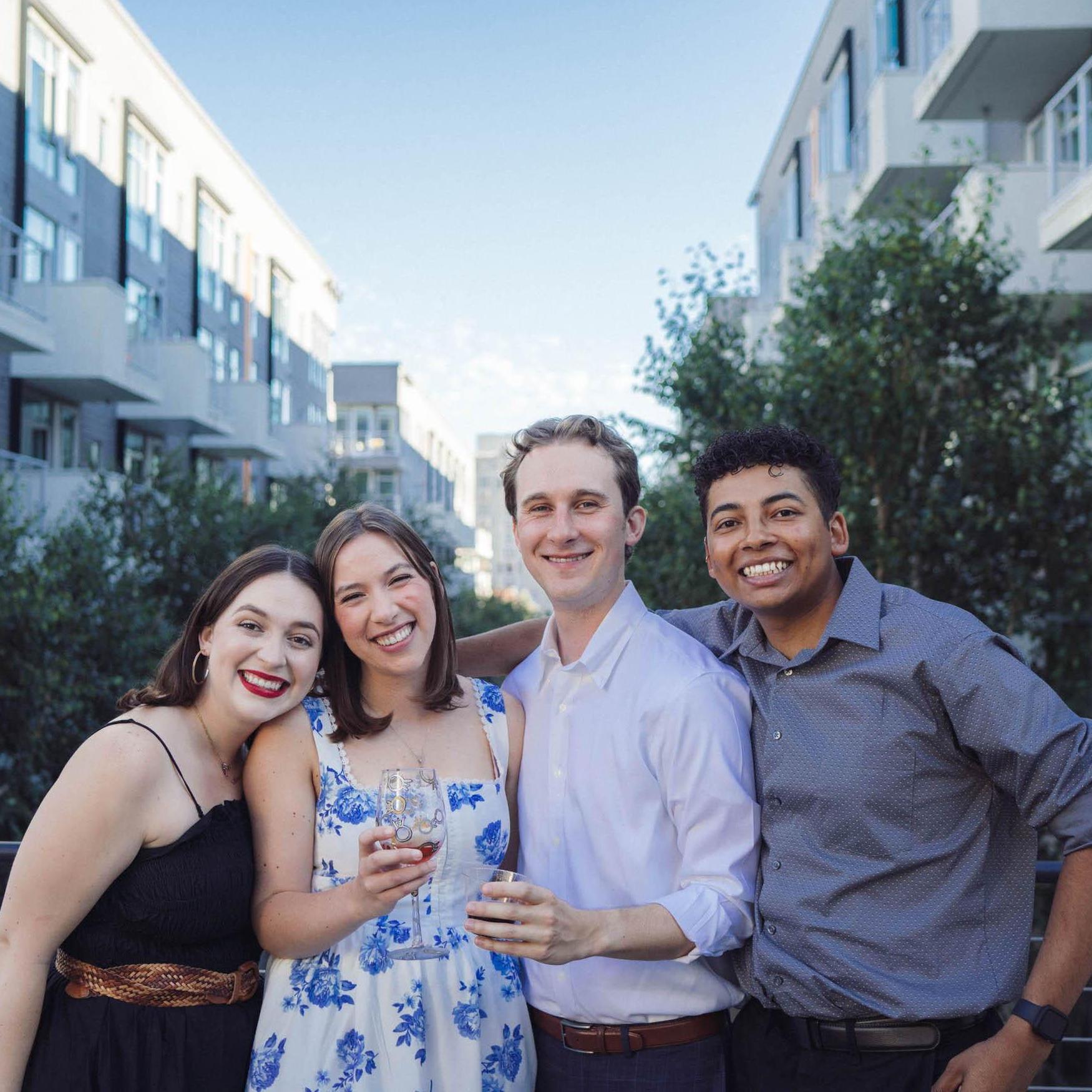 Pics with the besties at the engagement party!