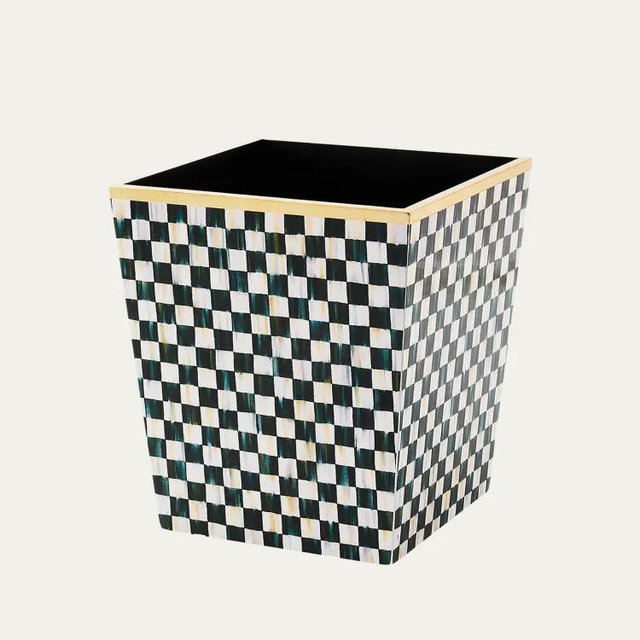 Courtly Check Lacquer Waste Bin